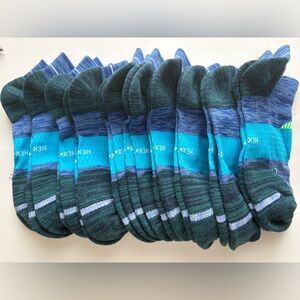 Bombas Ankle Socks (10 Pairs) Size: L Blue and Green